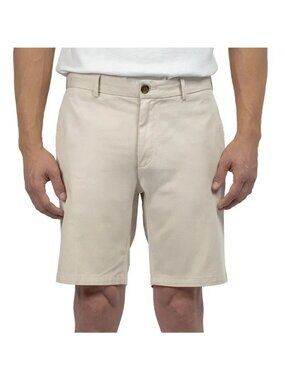 NWT Scott Barber Men's 34 Cotton/Silk Stretch Shorts Tan Soft Touch Comfort Fit
